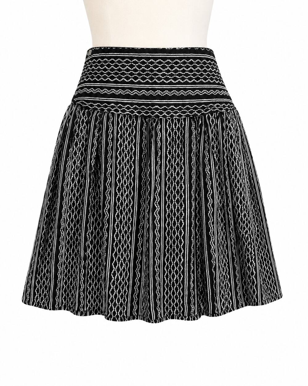 Madewell 100% Silk Skyline Tidal Wave Pleated Mini Skirt - Size S